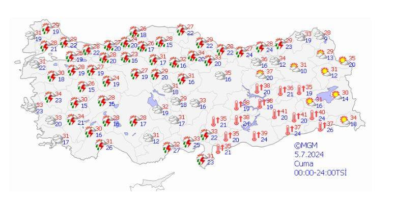 Gök gürültülü sağanak geliyor! Meteoroloji il il sıraladı. Bu saatlere dikkat - Resim: 21